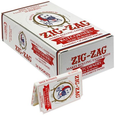 ZIG ZAG KUTCORNERS  SLOW BURNER RED PAPER 24CT/PACK